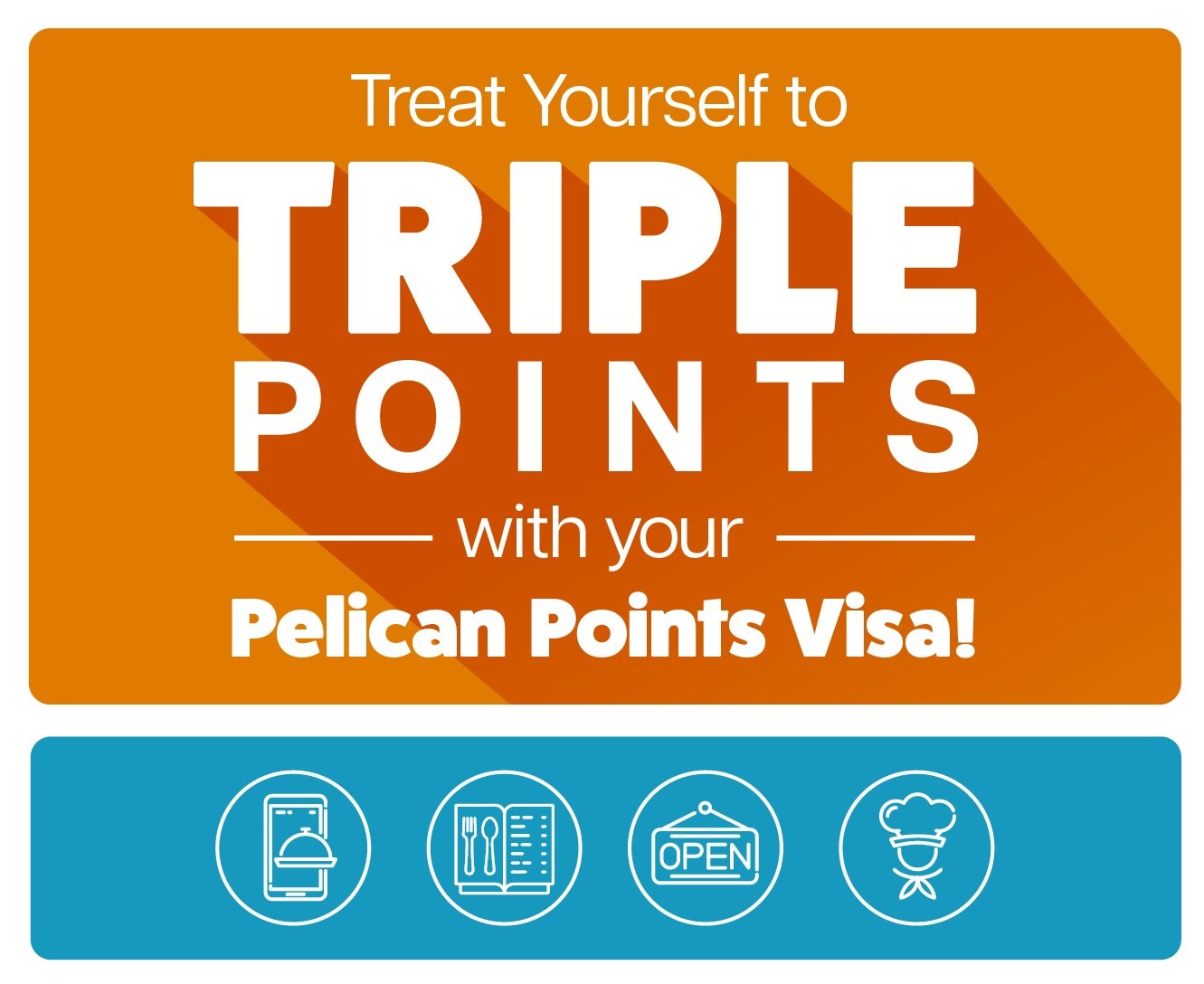 Treat Yourself to Triple Points with your Pelican Points Visa!