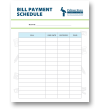 bill pay worksheet document icon